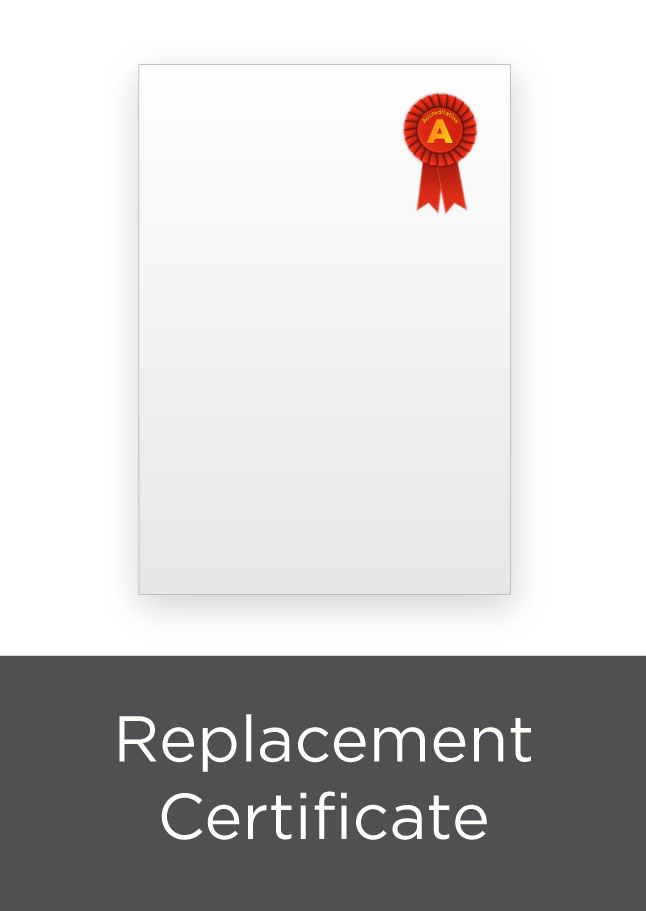 Replacement Certificate for courses starting from 1st January 2020